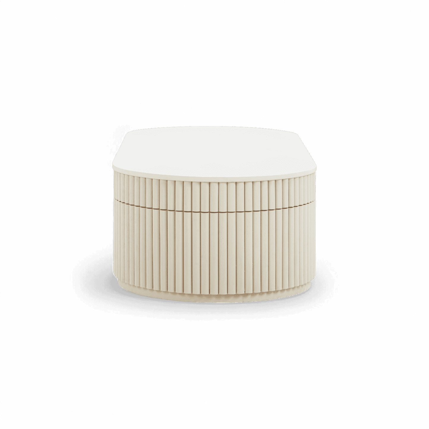 Loom Off White Oval Coffee Table