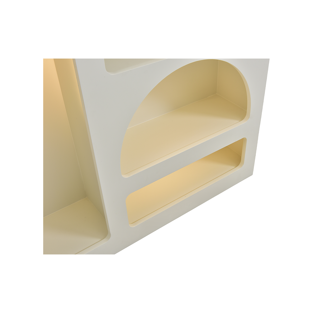 Cielo Bookshelf Alabaster w/ LED Lights