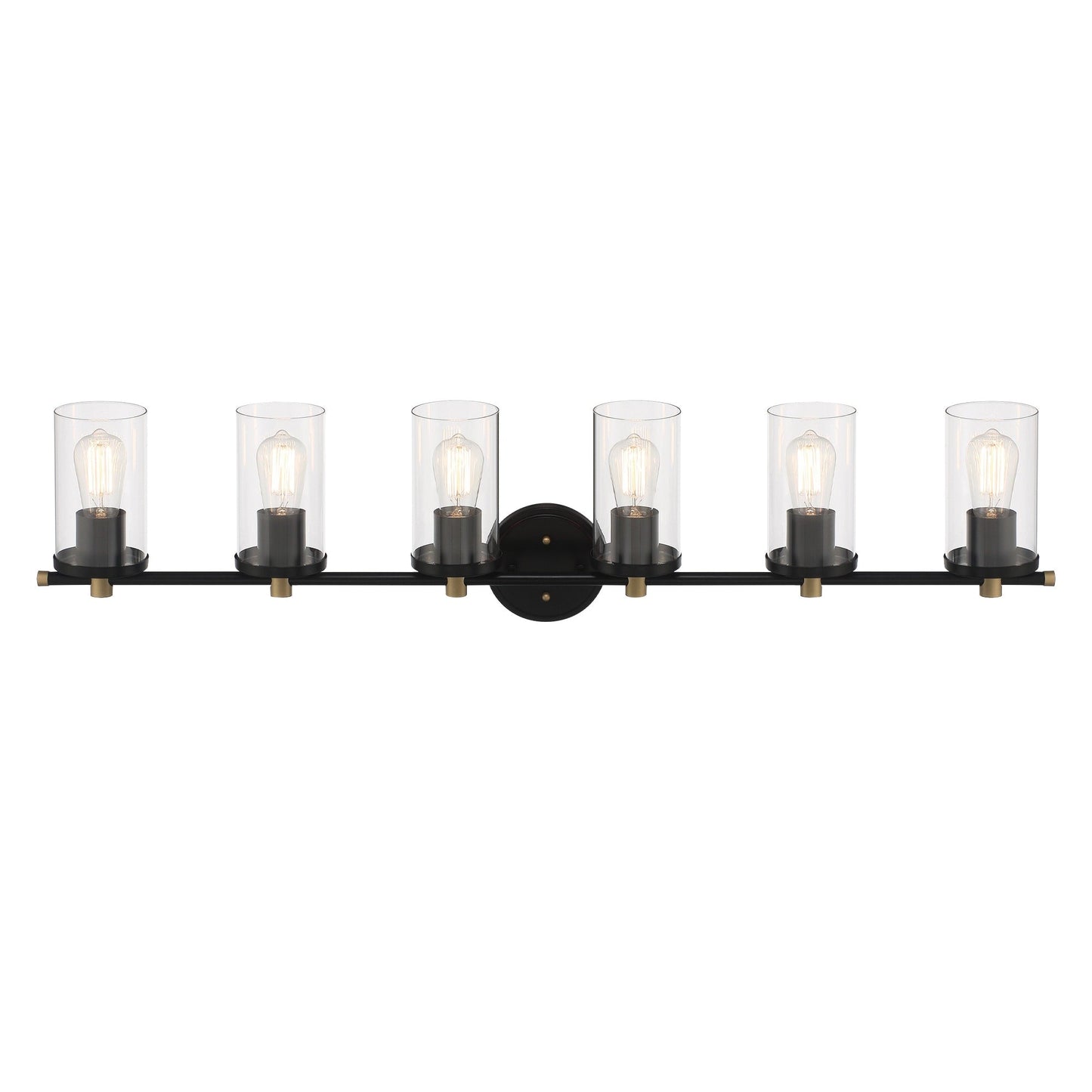 Decatur 6-light Modern Farmhouse Black/ Gold Bathroom Vanity Light with UL Certified