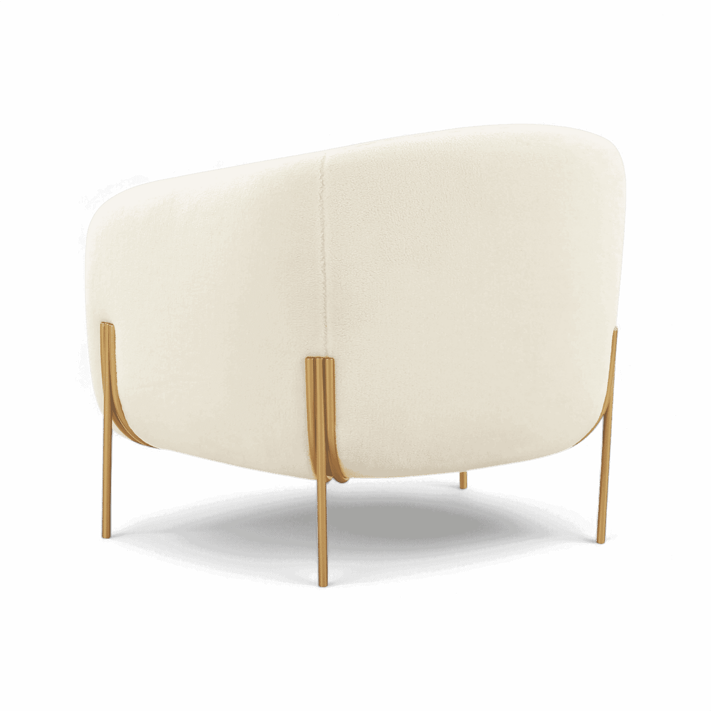 Throne Beige Shearling Accent Chair