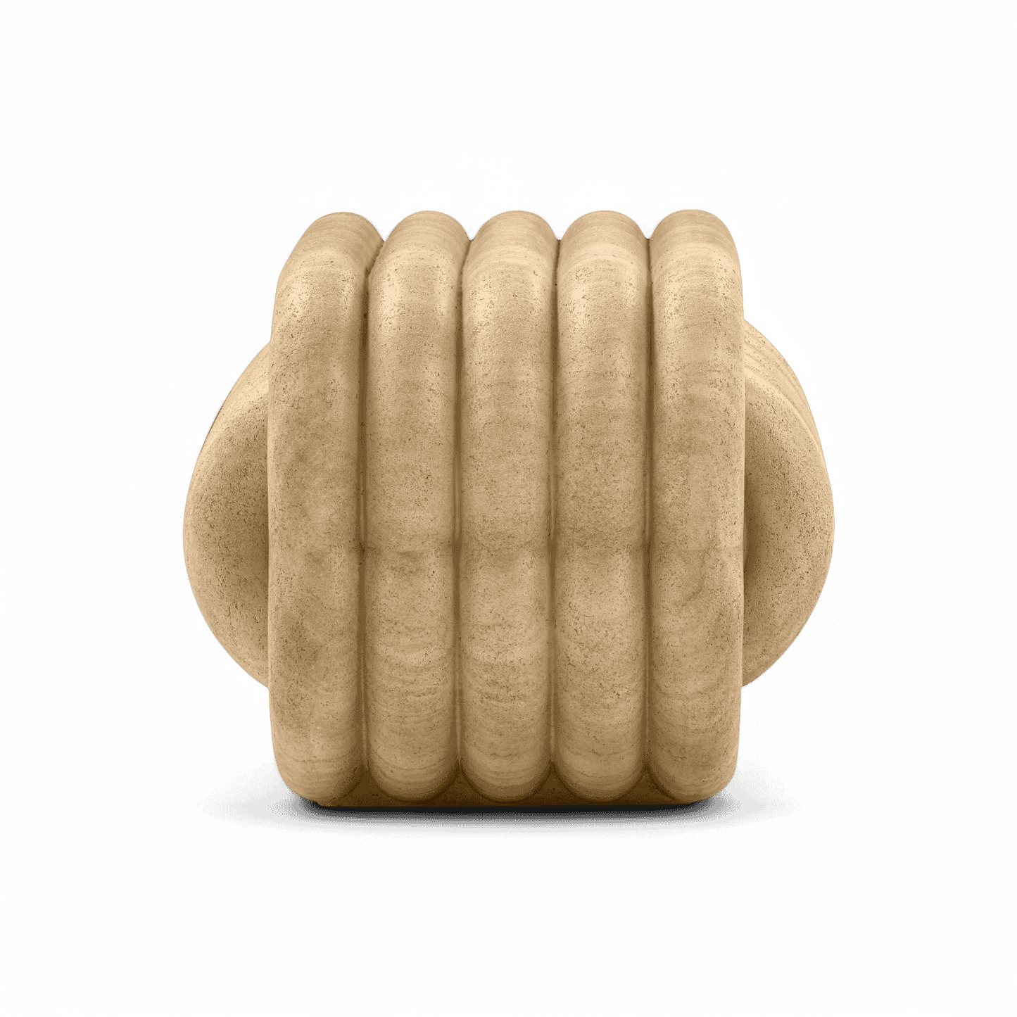 Jasper Knot Travertine Indoor / Outdoor Accent Stool