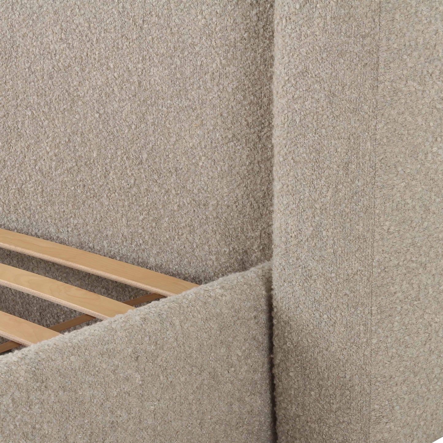 Vienna Tan Boucle King Bed