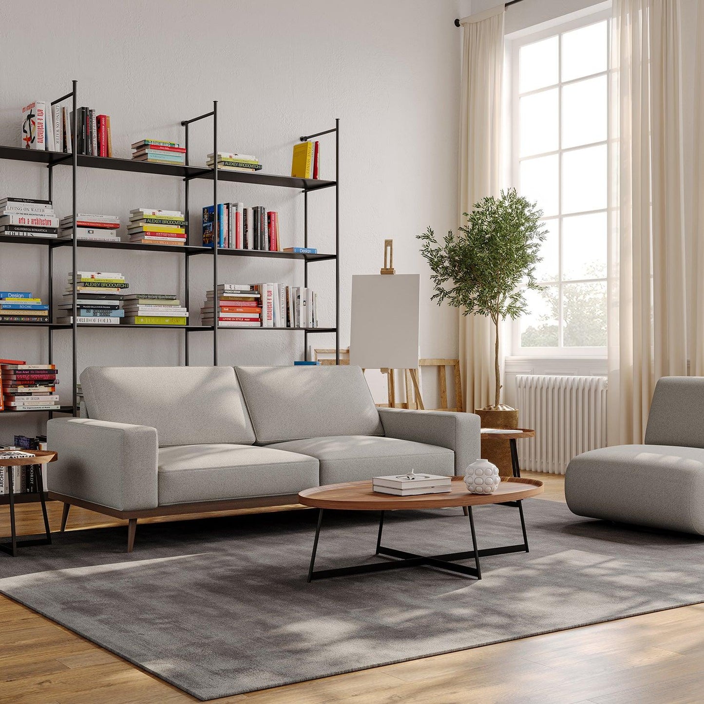 Aiden 3 Seater Sofa Light Gray