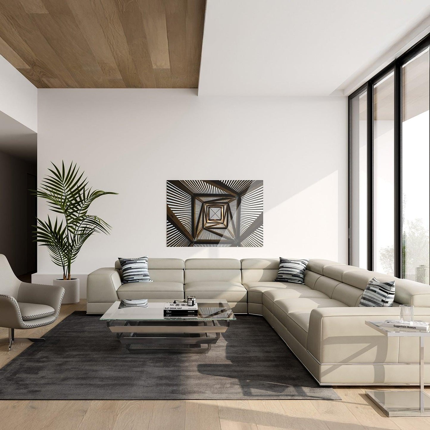 Amadeo Extended Modular Sectional Sofa Light Gray