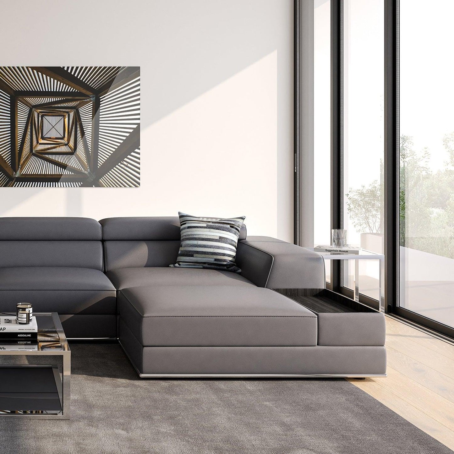 Amadeo Ottoman Elephant Gray