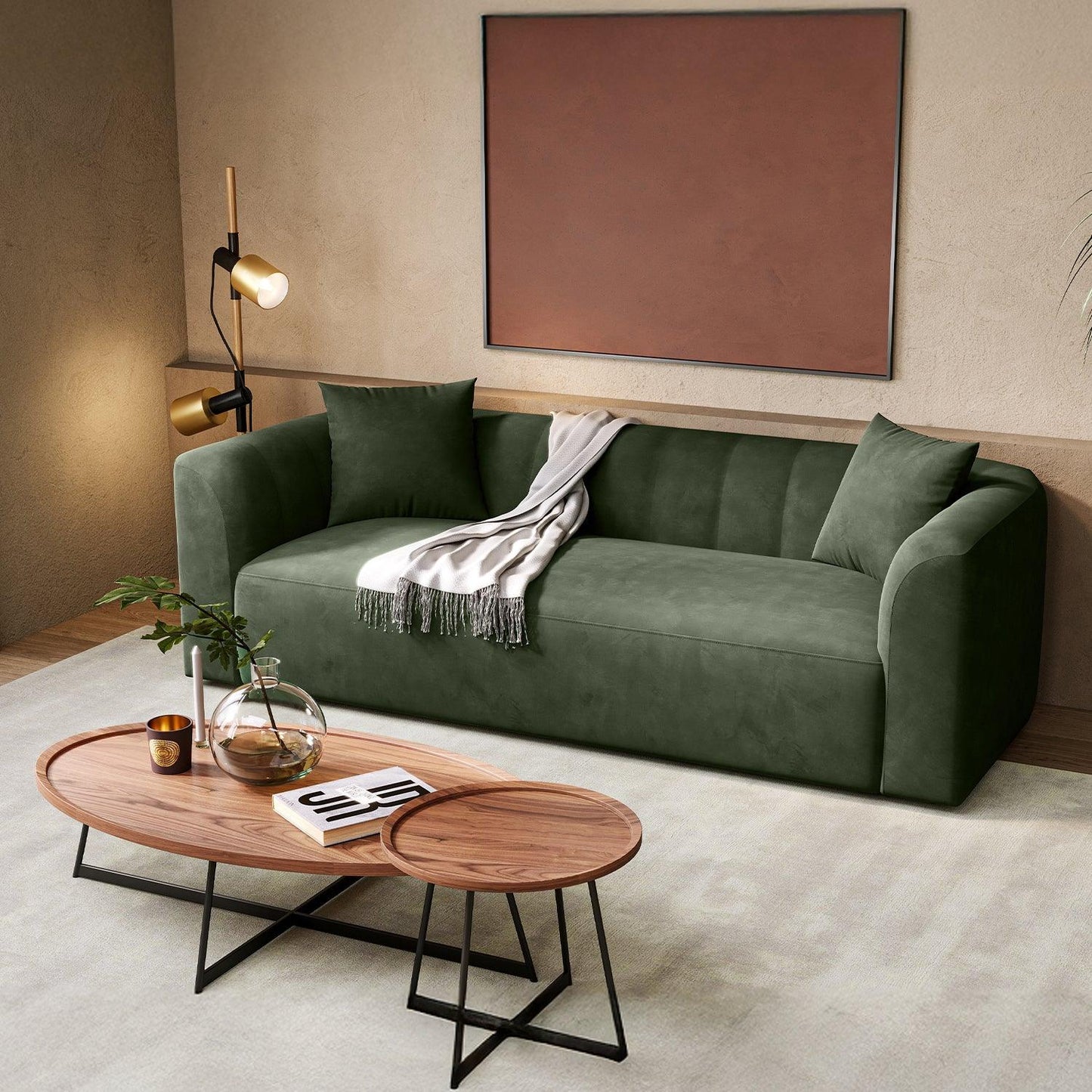 Camden 3 Seater Sofa Green