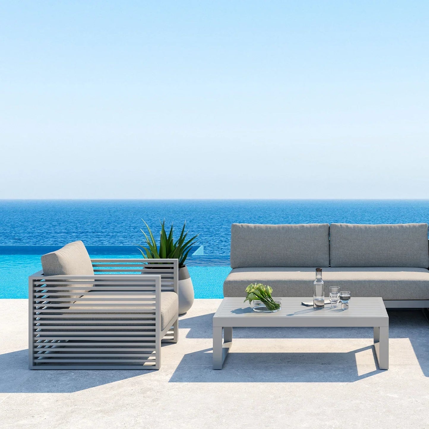 Mallorca Outdoor Armchair Gray