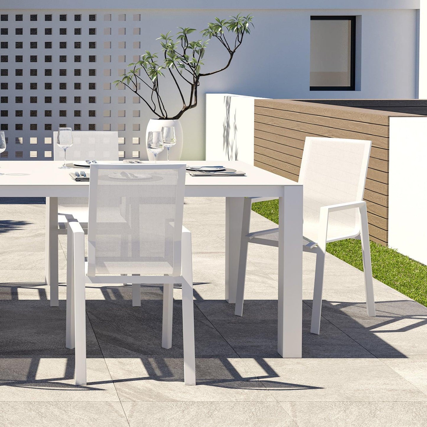 Malta Outdoor Dining Chair White