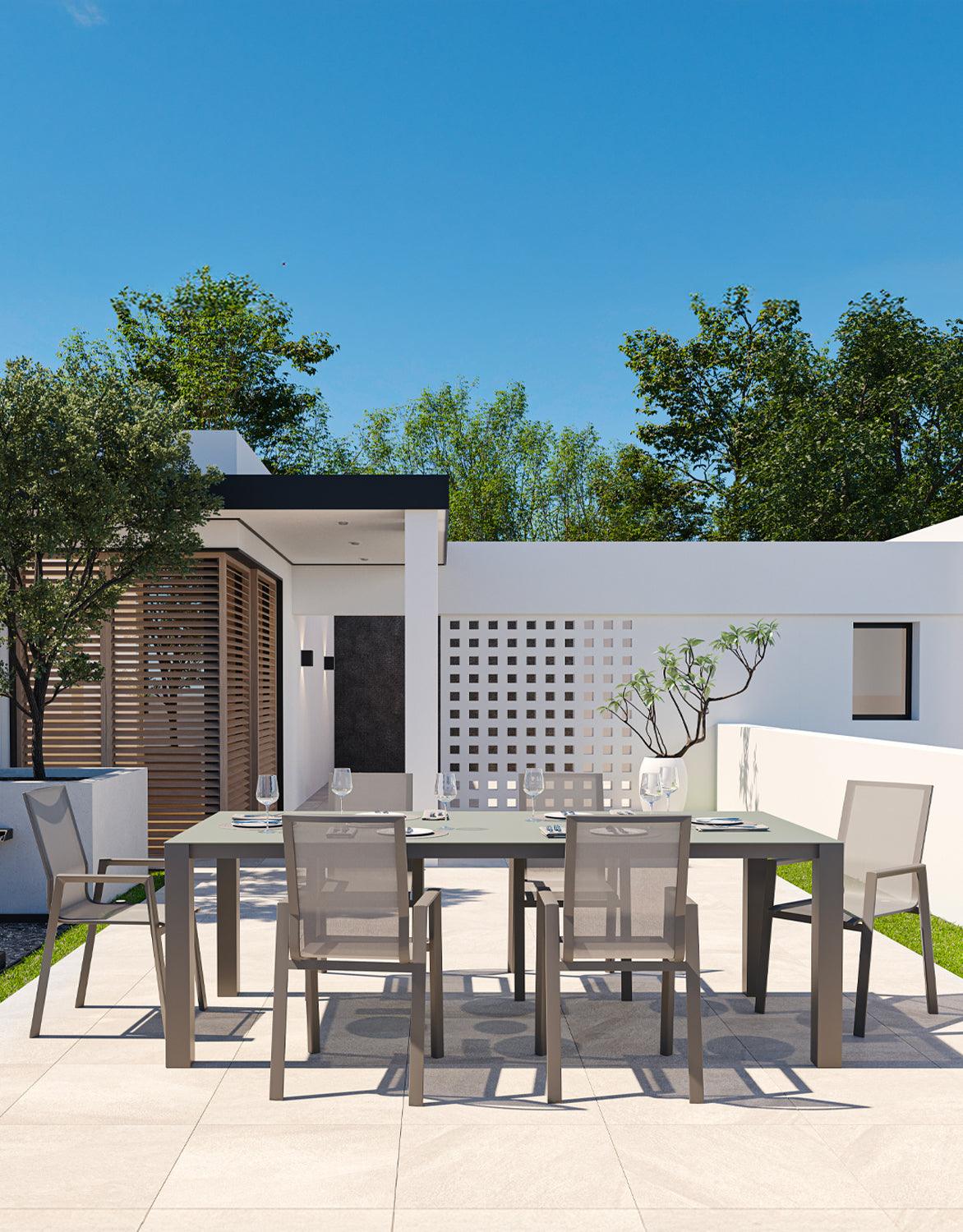 Malta Outdoor Dining Table Gray