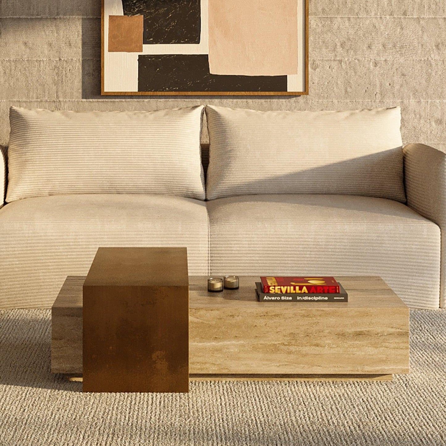 Roma Coffee Table Travertine