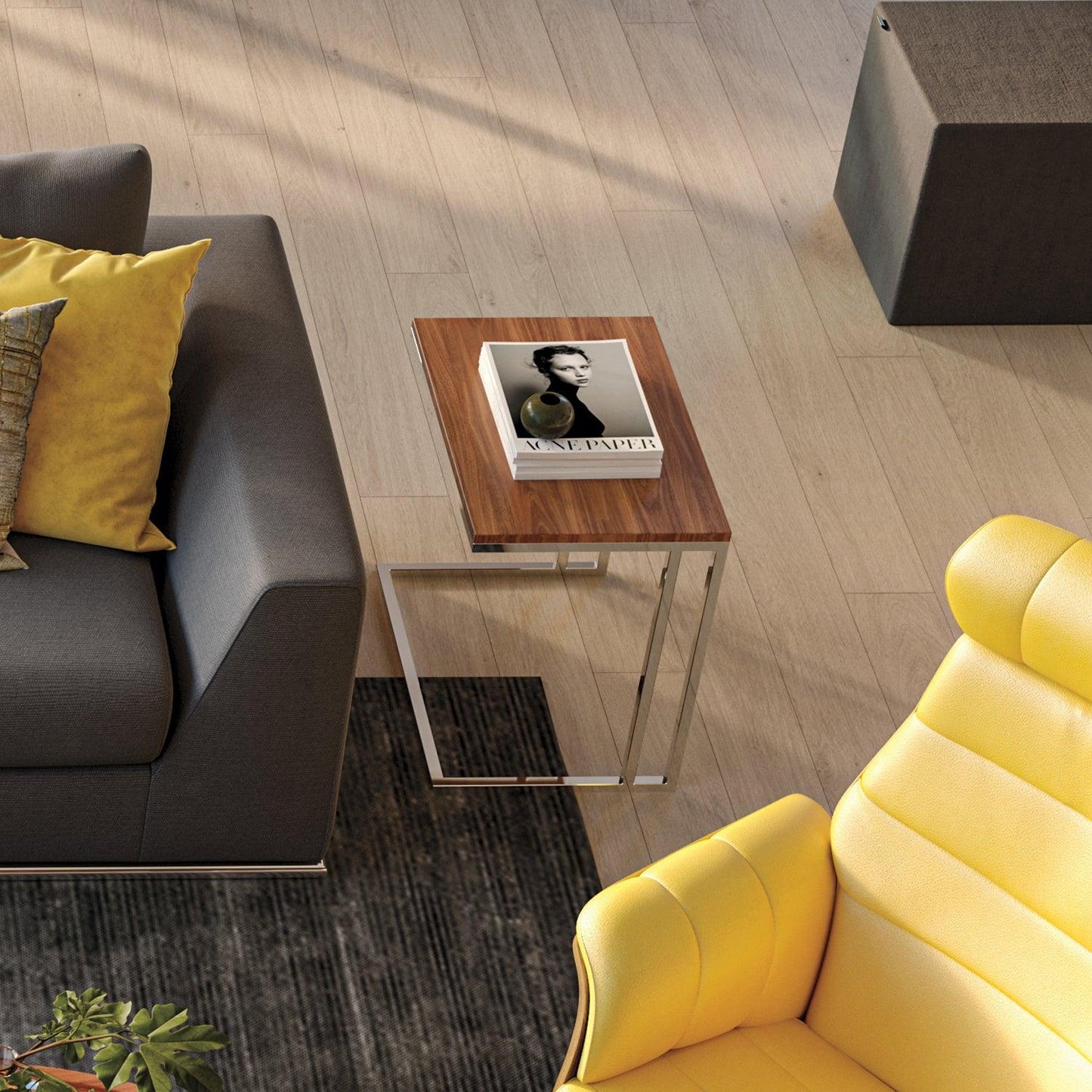 Zary Side Table Walnut