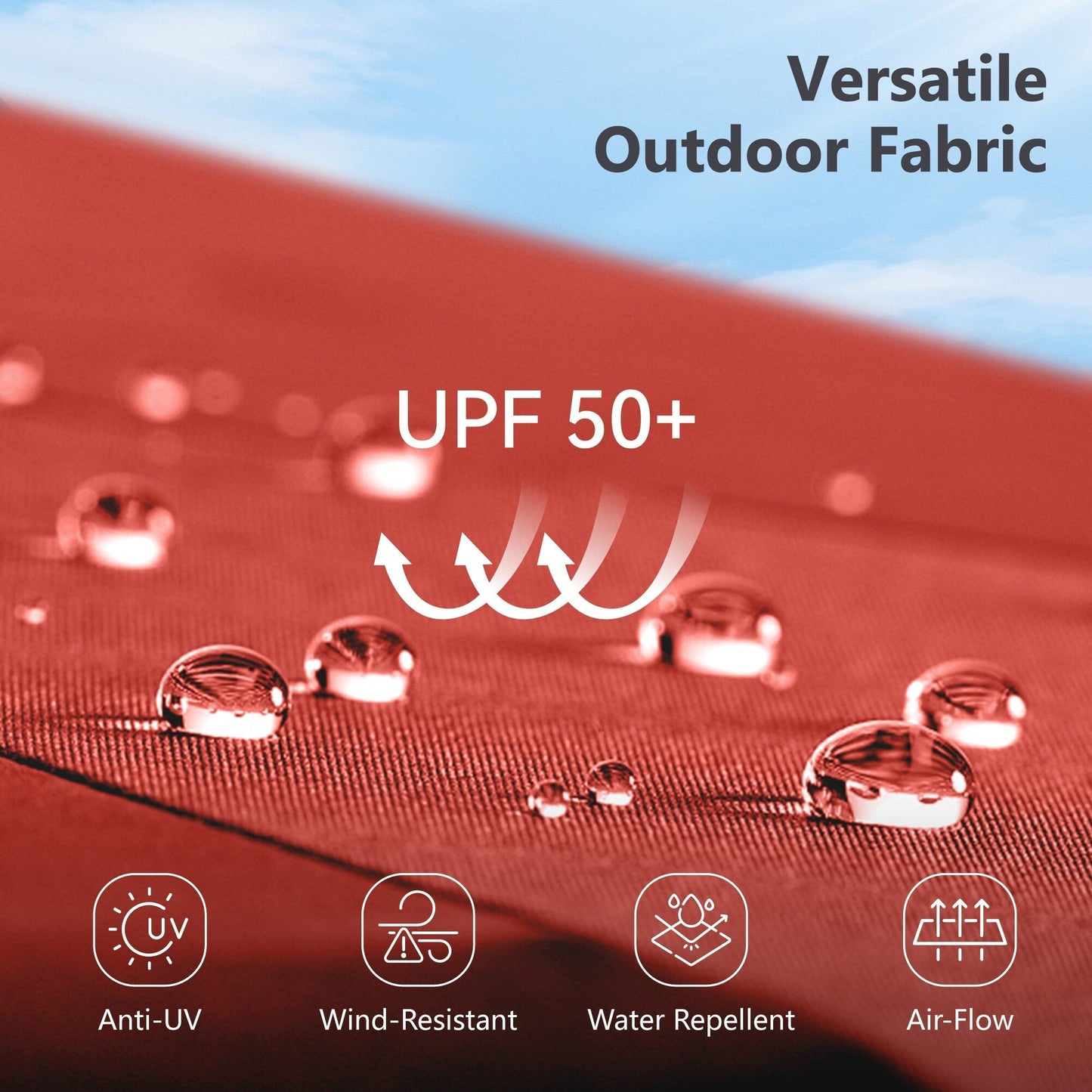 MAISON ARTS 10ft 3 Tier Auto-tilt Patio Umbrella Outdoor Double Vented Umbrella with LED Lights