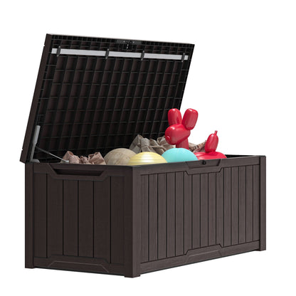 120-260 Gallons Large Resin Water Resistant Lockable Deck Box