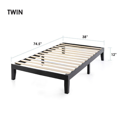 12 Classic Solid Wood Platform Bed Frame