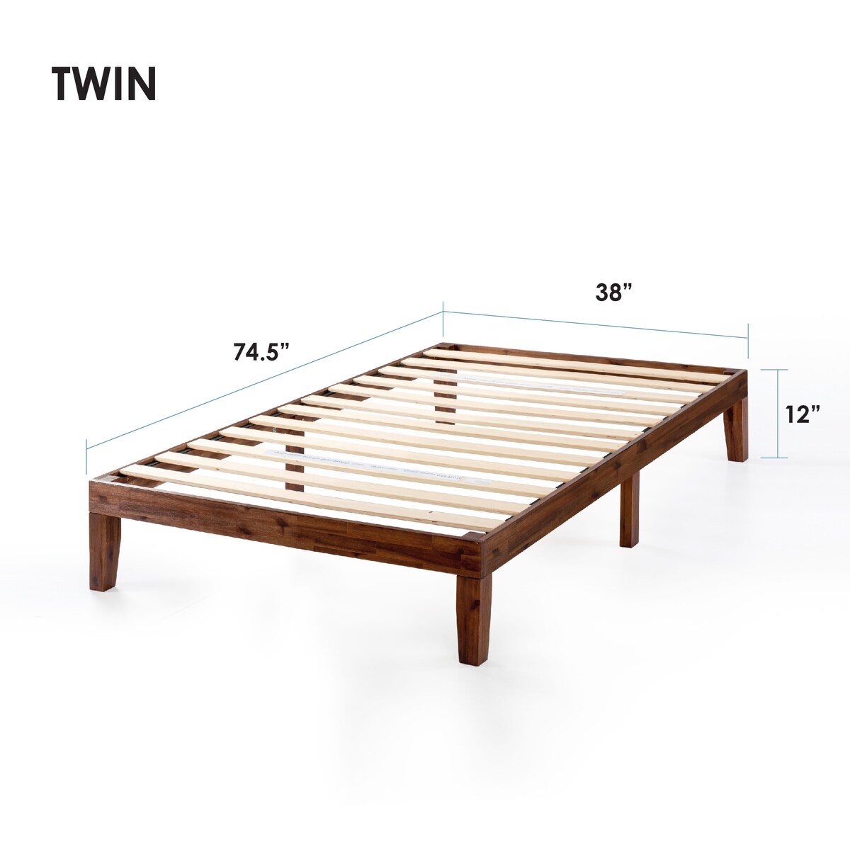 12 Classic Solid Wood Platform Bed Frame