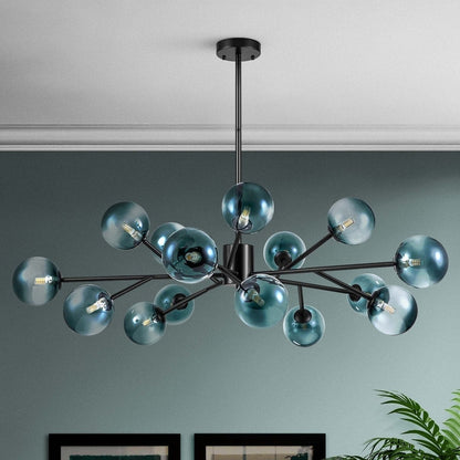 Modern Large Bubble Sputnik Chandelier in Black or Gold for Dining Room