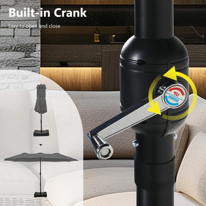 MAISON ARTS 15ft Double-Sided Patio Extra Large Twin Umbrella with Base Included