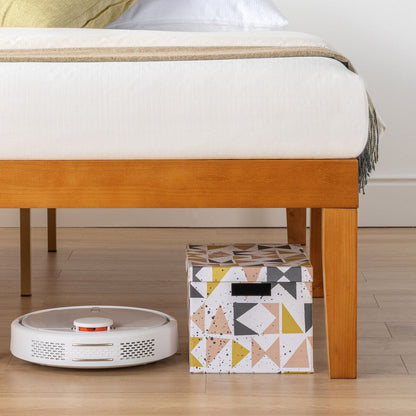 16 Inch Classic Solid Wood Platform Bed Frame in Multiple Finishes