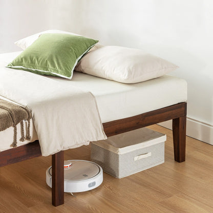 16 Inch Classic Solid Wood Platform Bed Frame in Multiple Finishes