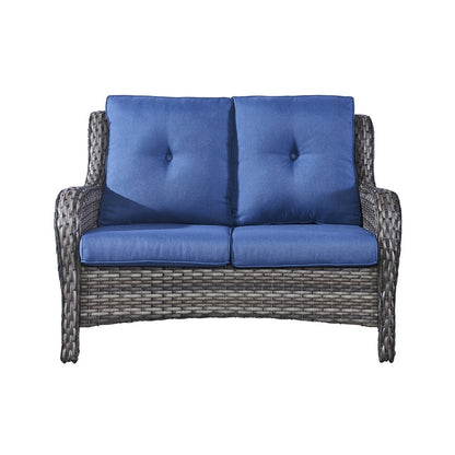 Gymojoy Outdoor Loveseat Wicker Sofa Set Rattan Sofa