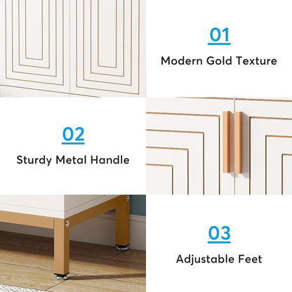 20 Pairs Modern Shoe Storage Cabinet with Doors, 6-Tier Freestanding Entryway Shoe Organizer Rack