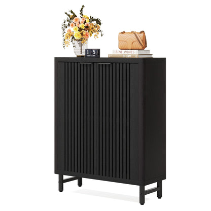 24 Pairs Shoe Storage Cabinet with Door for Entryway Living Room