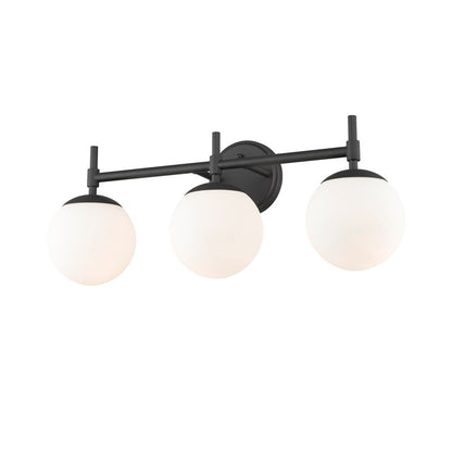 929 Lighting 3 Light Bathroom Vanity Fixture in Multiple Finishes with Opal Glass Shades