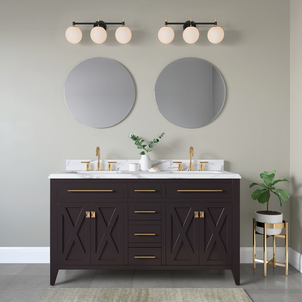 929 Lighting 3 Light Bathroom Vanity Fixture in Multiple Finishes with Opal Glass Shades