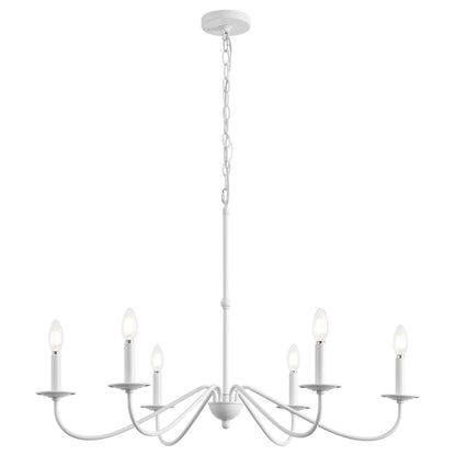 34.75 6-Light Iron LED Chandelier, by JONATHAN Y