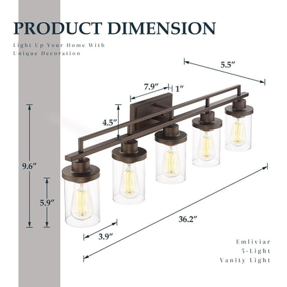4/5/6-Light Vintage Bathroom Vanity Light