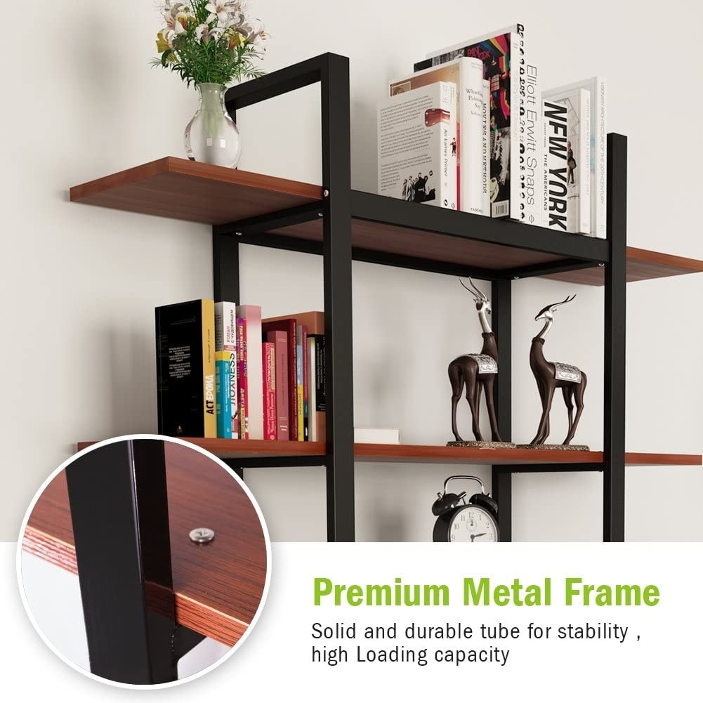 5-Tier Bookshelf, Vintage Industrial Style Bookcase