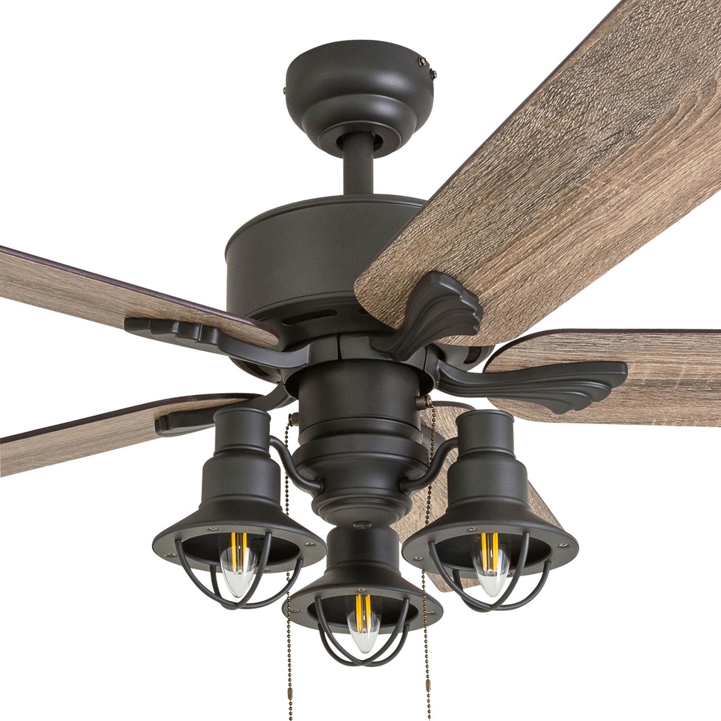 52 Prominence Home Sivan Bronze Farmhouse LED Ceiling Fan with Light, Remote Control