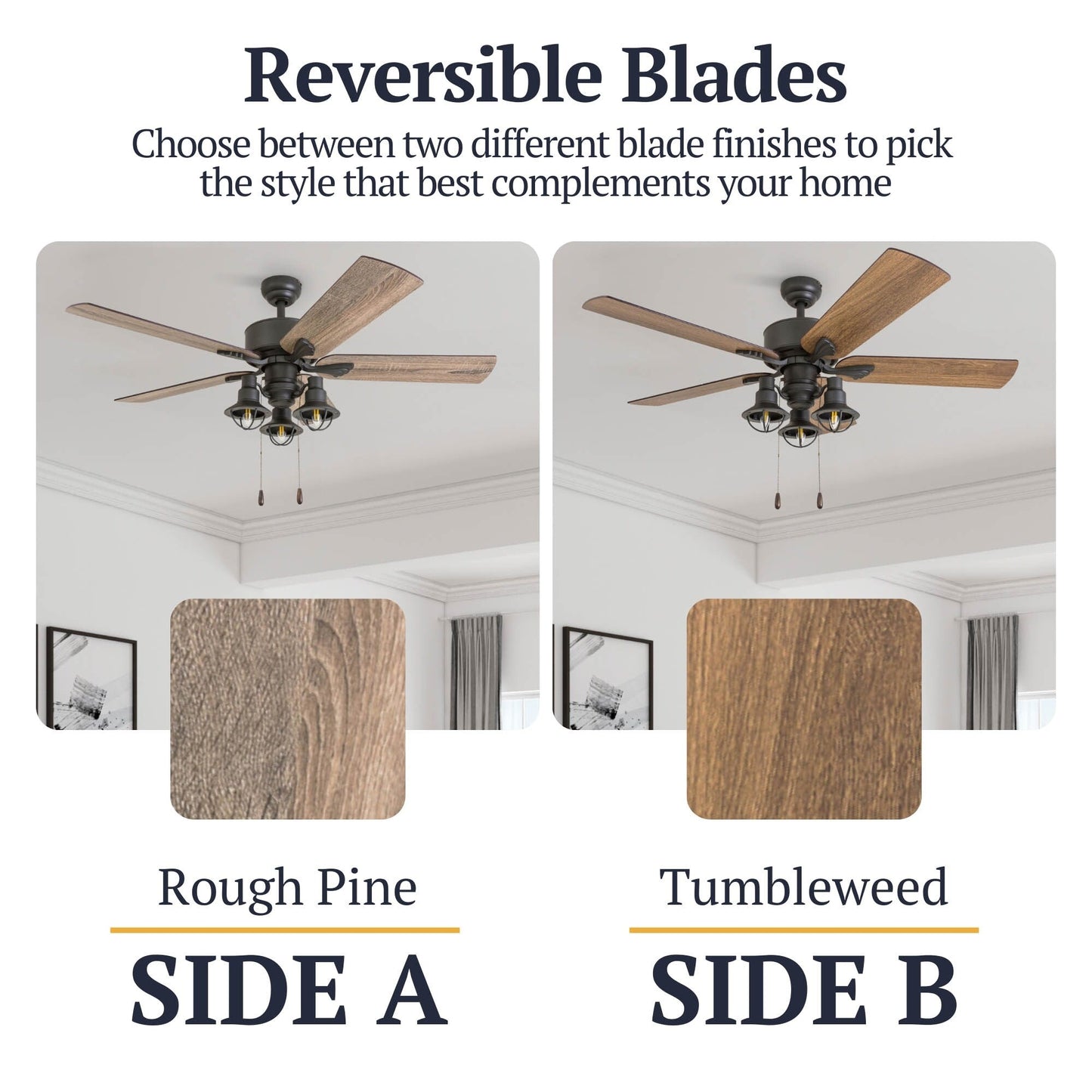 52 Prominence Home Sivan Bronze Farmhouse LED Ceiling Fan with Light, Remote Control