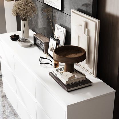 63W 9 Drawer Dresser Accent Dresser for Living Room Bedroom Chest