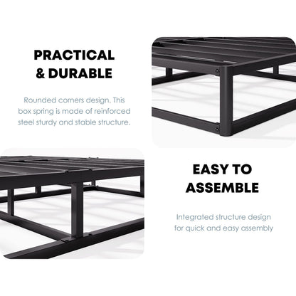 FSCHOS 7 Inch Metal Box Spring, Basics Mattress Foundation, No Legs