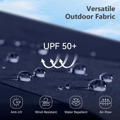 MAISON ARTS 8 PCS Patio Dining Set with 13ft Patio Umbrella