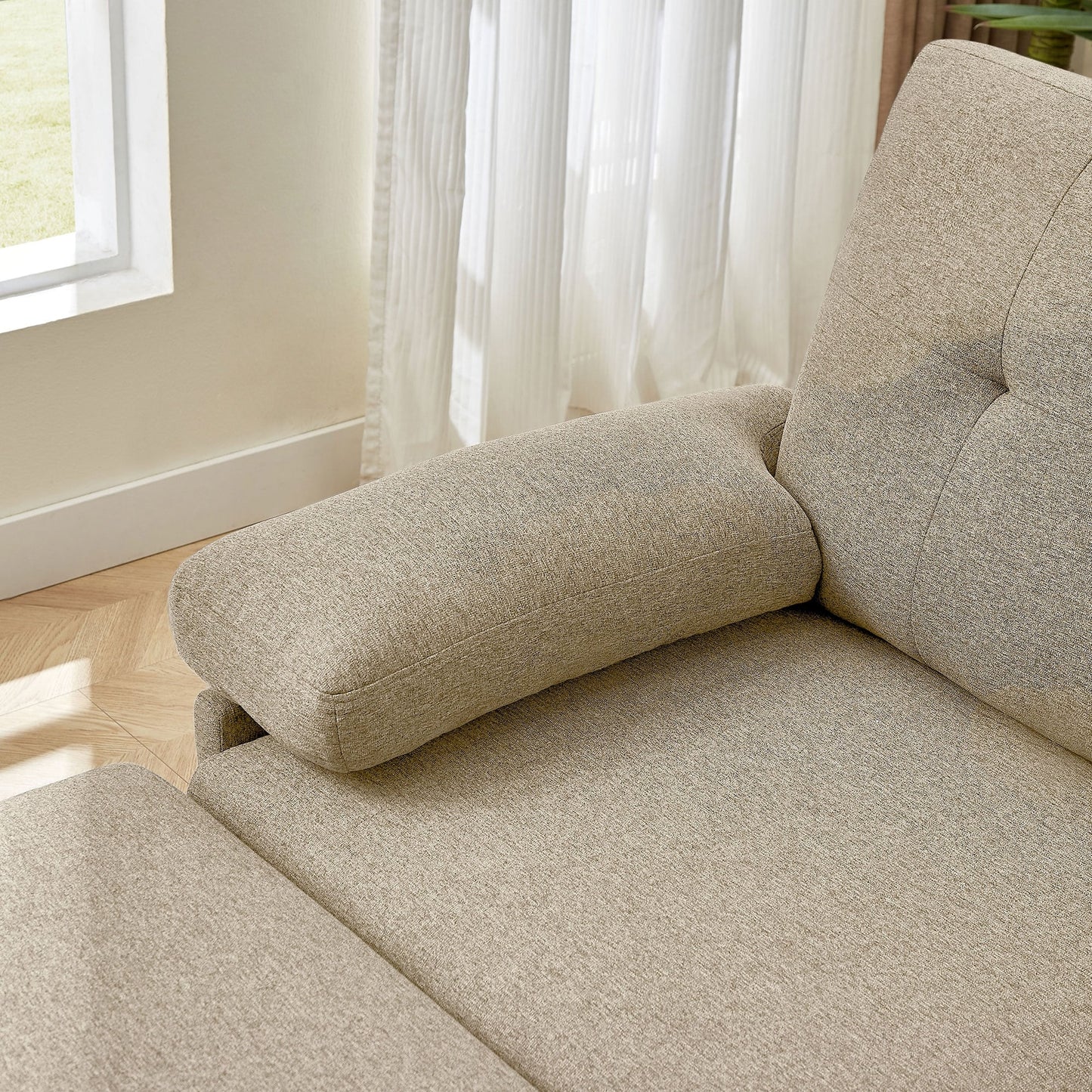 86.22 L Shaped Sectional Sofa with Side Storage Pockets