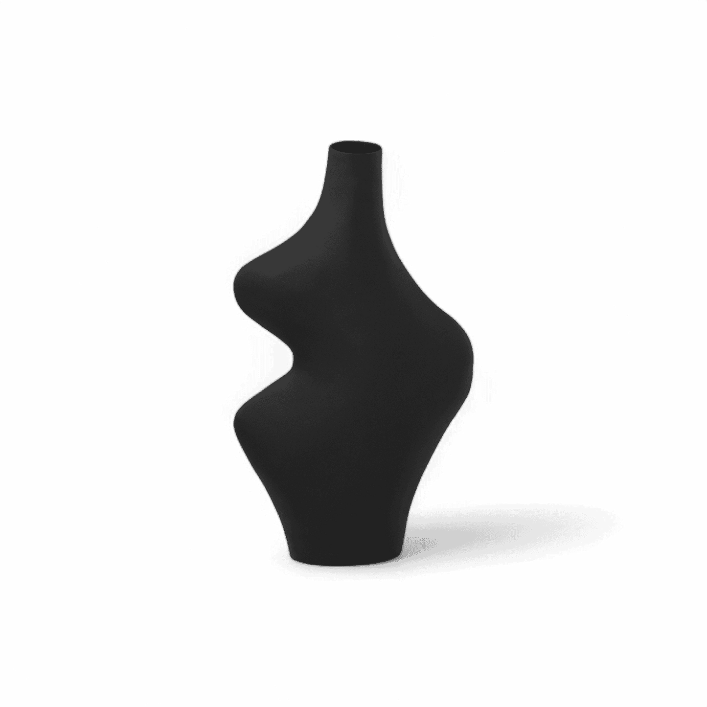 Karma Black Curvy Vase