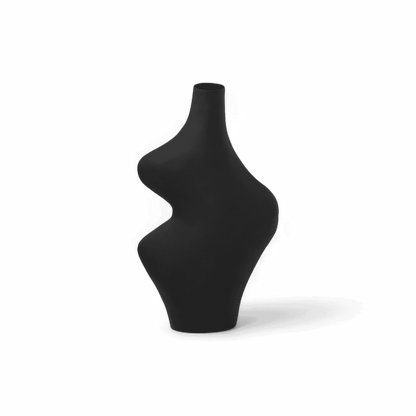 Karma Black Curvy Vase