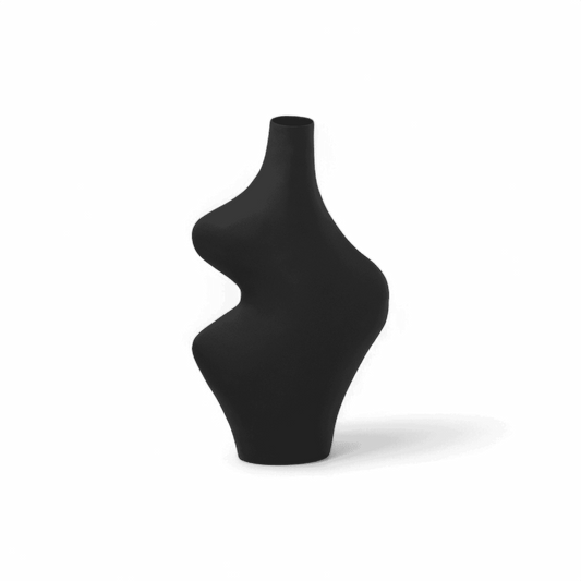 Karma Black Curvy Vase