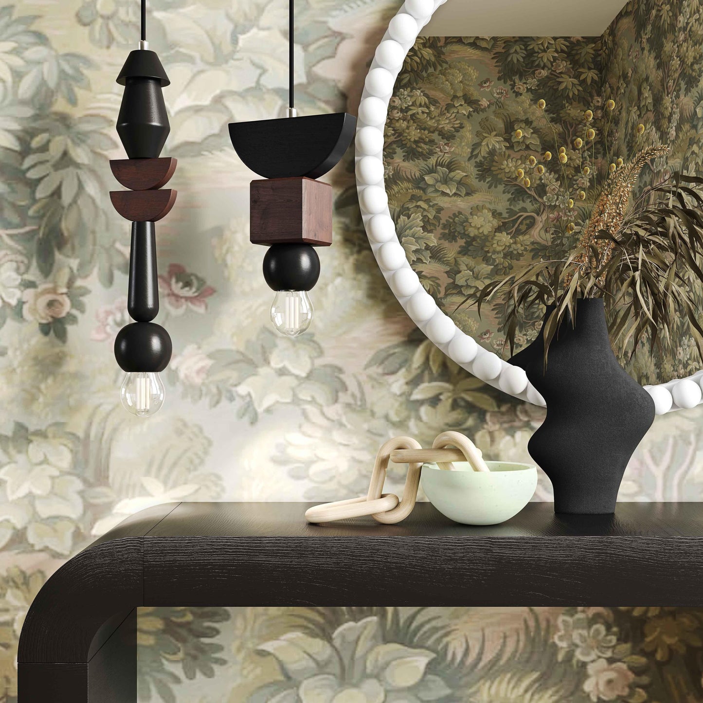 Karma Black Curvy Vase