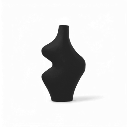 Karma Black Curvy Vase