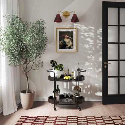 Lattice Black Bar Cart