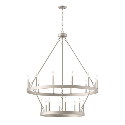 Acroma 20-light Modern Farmhouse 40In Round Wagon Wheel Chandelier with UL