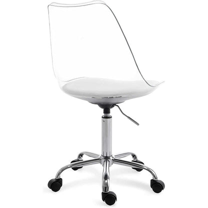 Acrylic Swivel adjustable height Armless Home office Rolling Chair