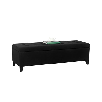 Adeco 50 Bonded Leather Storage Ottoman Bench