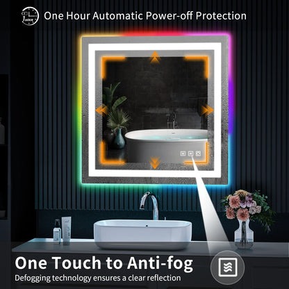 Anti-Fog RGB Backlit & LED Frontlit Bathroom Mirror