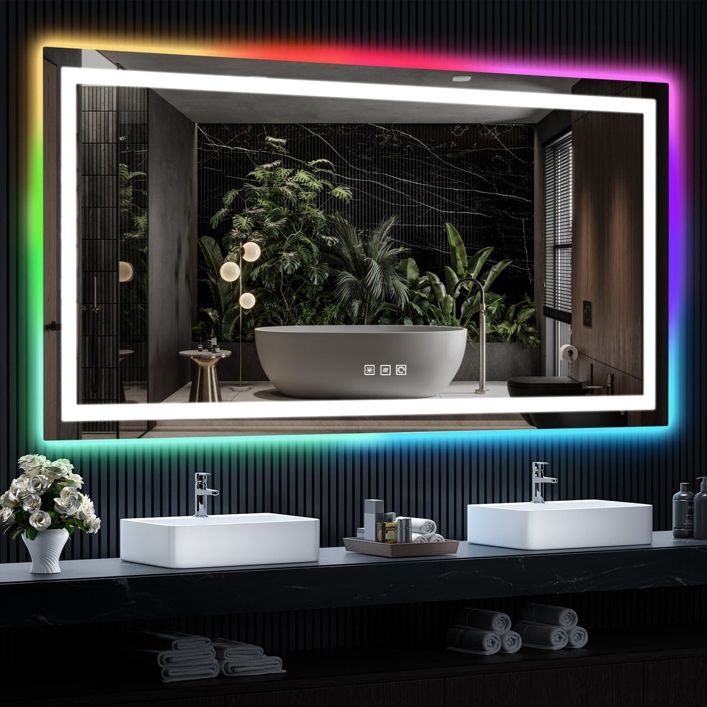 Anti-Fog RGB Backlit & LED Frontlit Bathroom Mirror