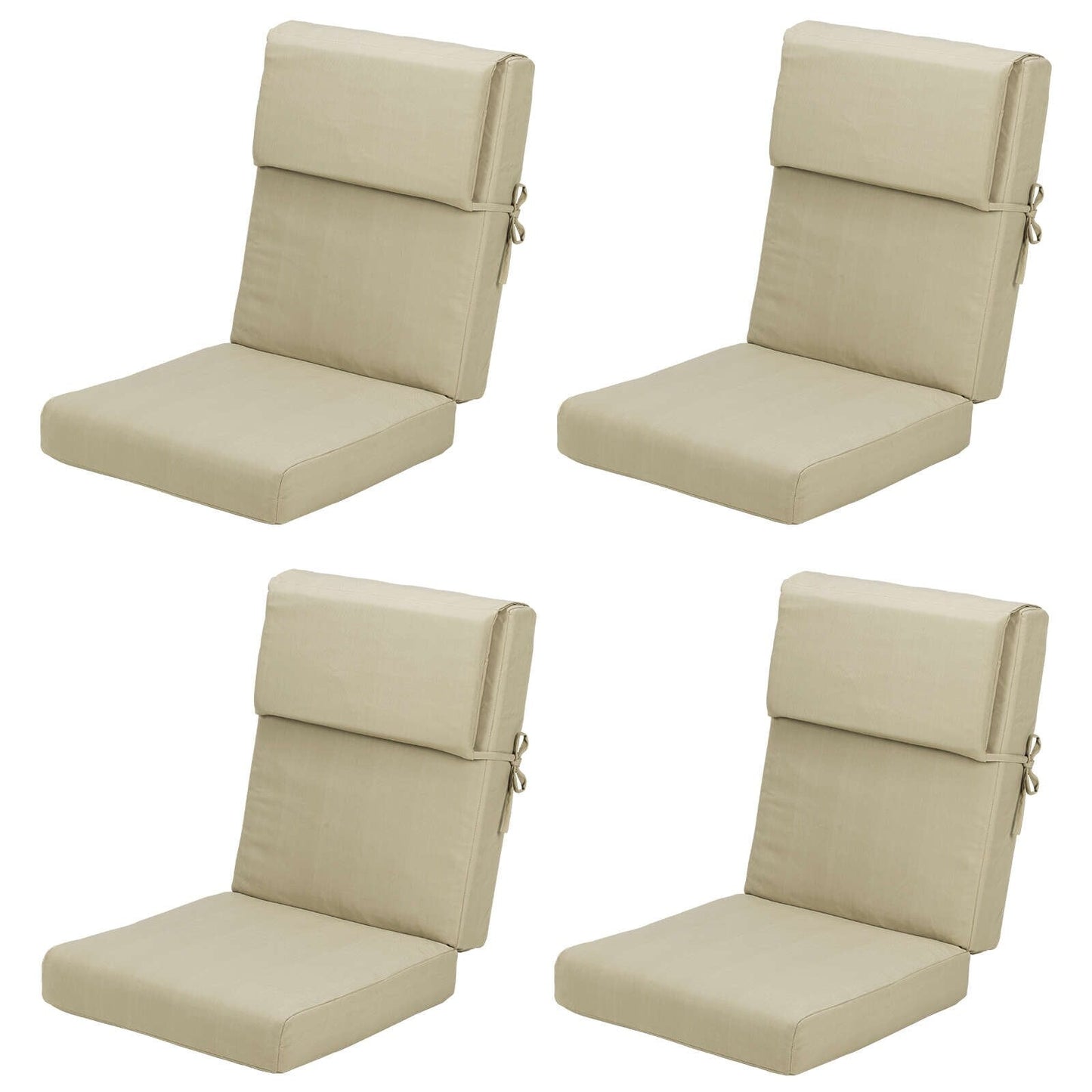 Aoodor Patio High Back Chair Cushions Set of 4, 46x21x4 Inches(Only Cushions)