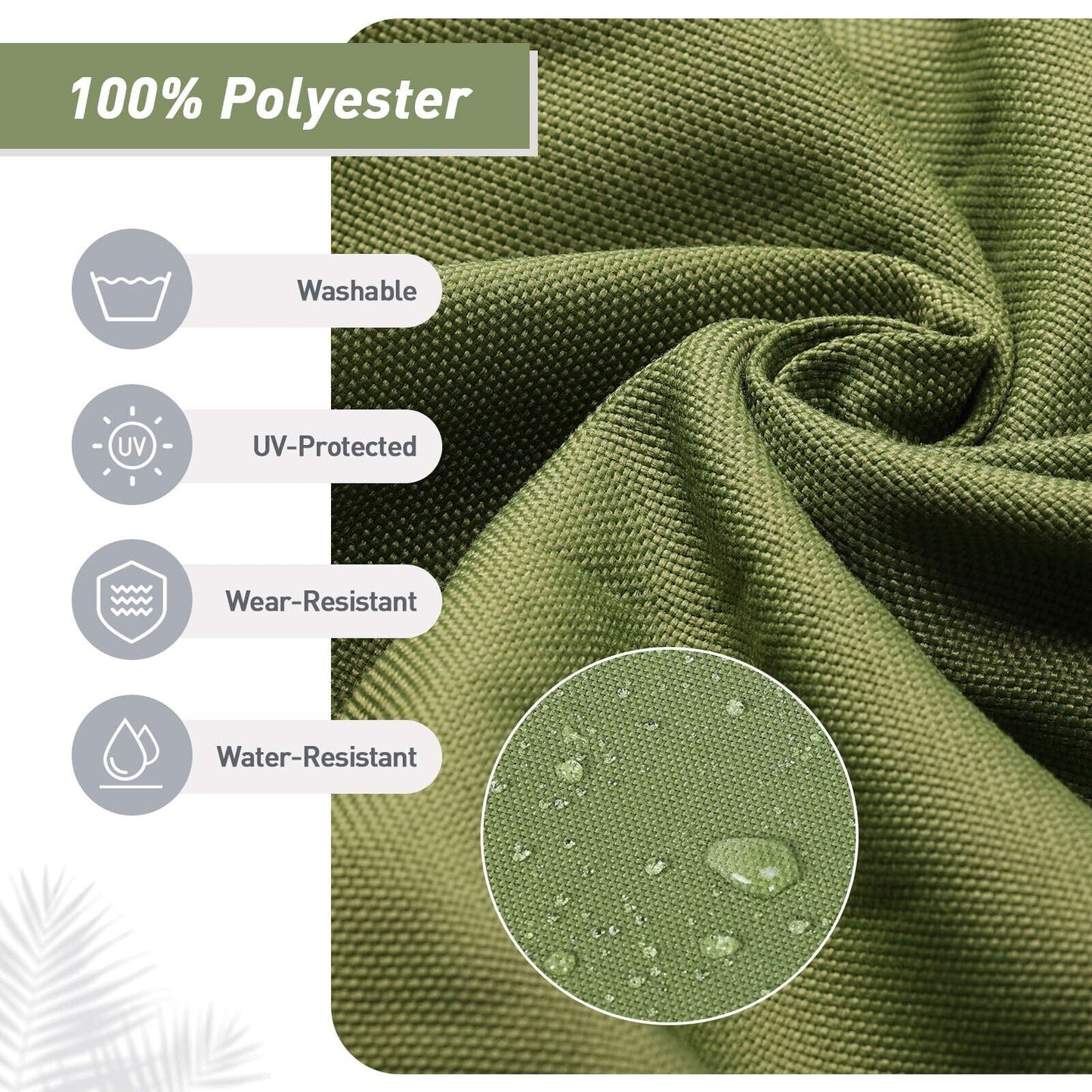 Aoodor Patio High Back Chair Cushions Set of 4, 46x21x4 Inches(Only Cushions)